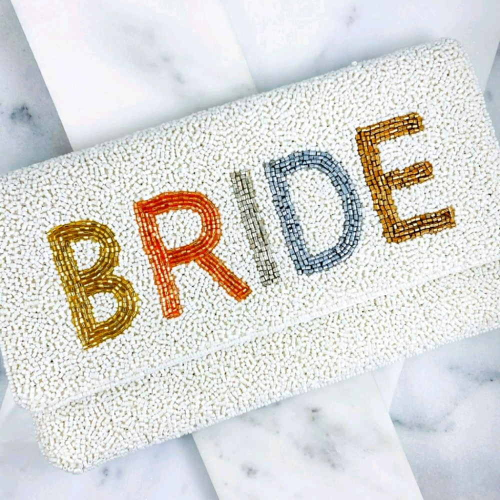 Bride Beaded Clutch Handbag